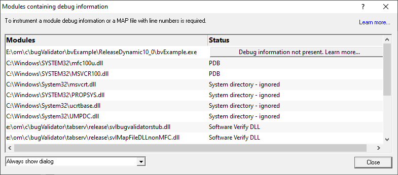 missingDebugInfoWarning