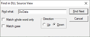 find-in-dll-source-view