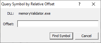 QuerySymbolByDLLRelativeAddressDialog