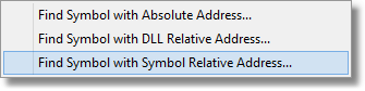 FindSymbolWithSymbolRelativeAddress