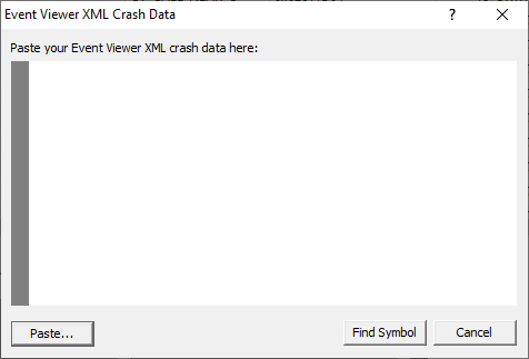 QuerySymbolByEventViewerXMLCrashLogDialog