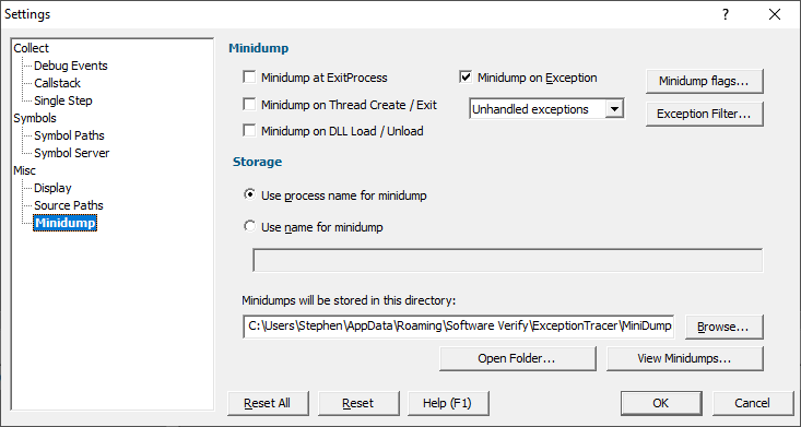 settings-minidump