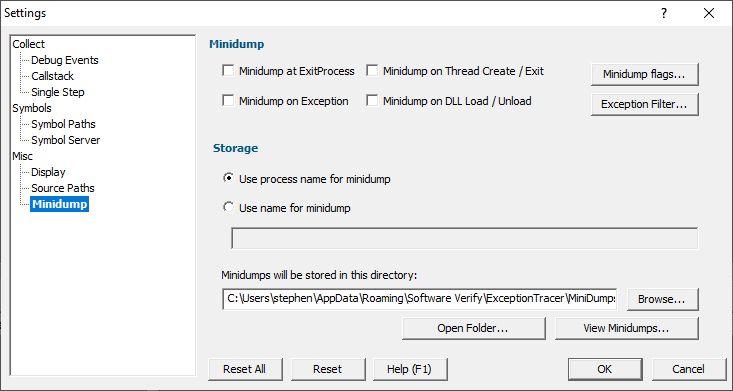 settings-minidump
