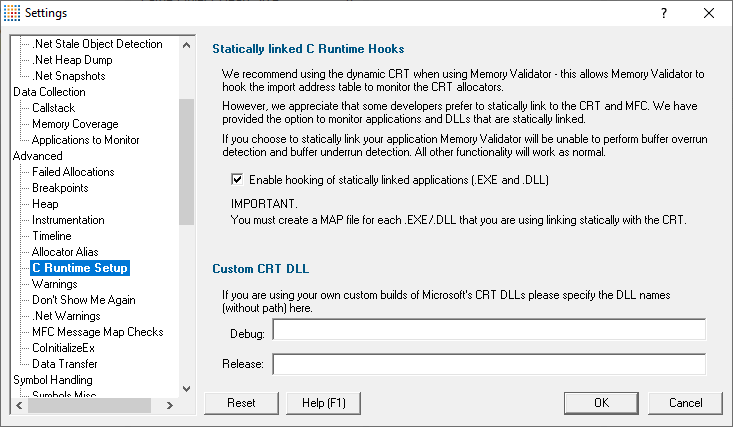 c-runtime-setup-settings