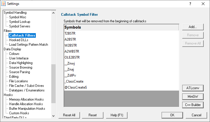 callstack-filters-settings