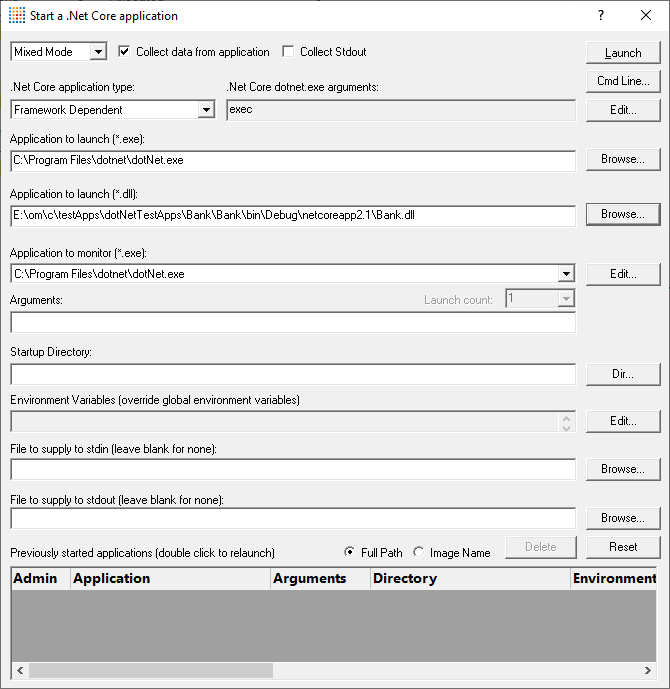 LaunchDotNetCoreApplication