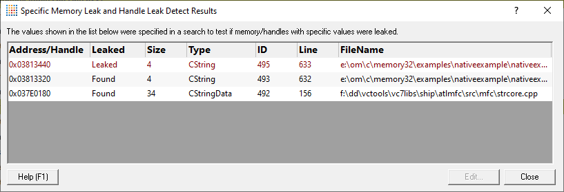 leak-detect-specific-results