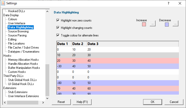 settings-data-highlighting