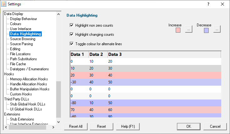 settings-data-highlighting