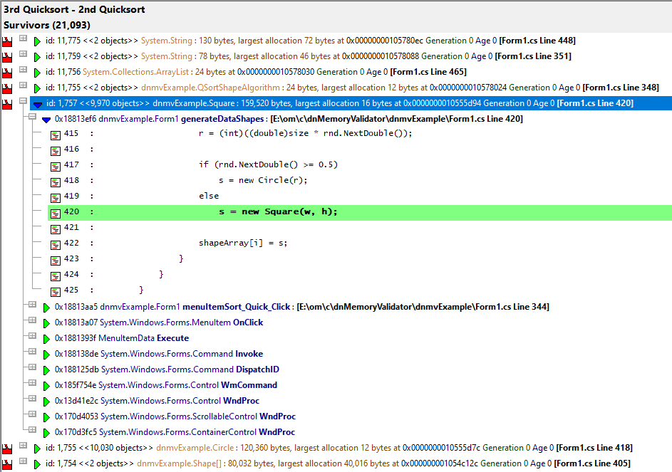 snapshots-callstack