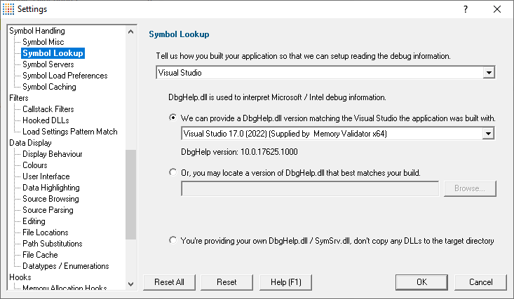 symbol-lookup-settings