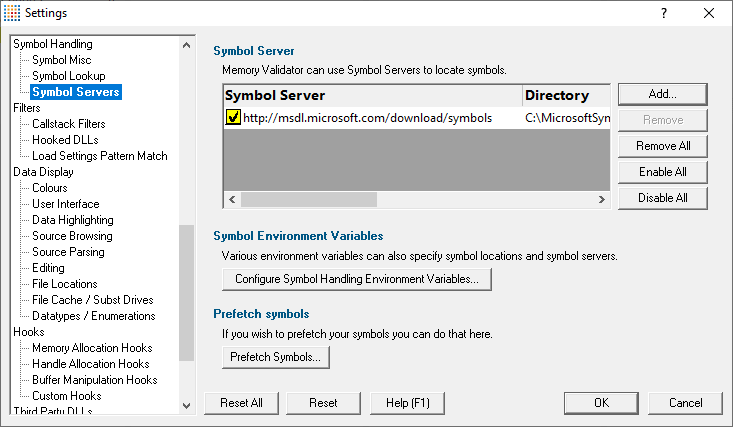 symbol-servers-settings