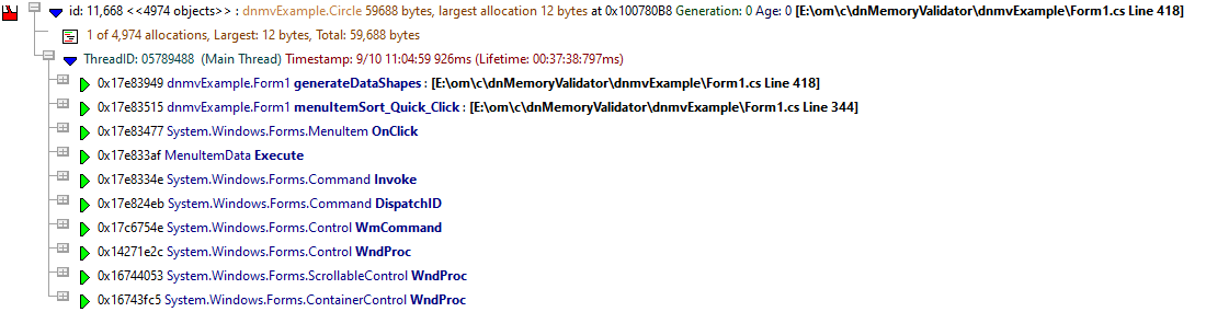 callstackLeakAnalysisNotCollected