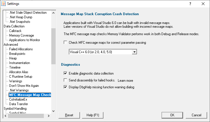 mfc-message-map-settings