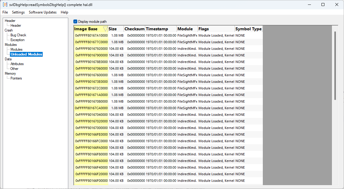 kernel-dump-unloaded-modules