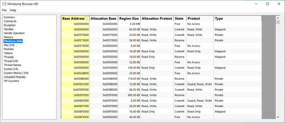 memoryInfoStream