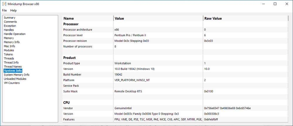 systemInfoStream