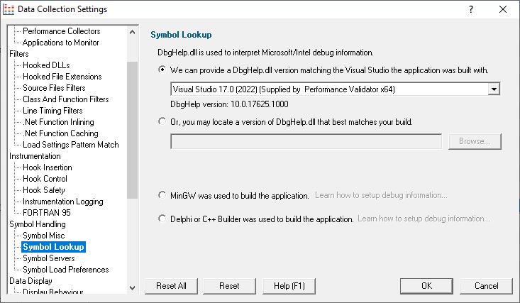 symbol-lookup-settings