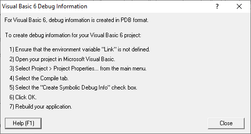 symbol-lookup-vb6-settings