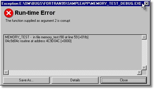 Fortran95_RunTimeError