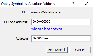 QuerySymbolByAbsoluteAddressDialogWithData