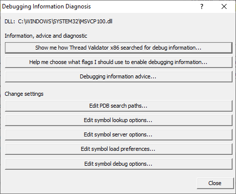 debugging-information-diagnosis-dialog