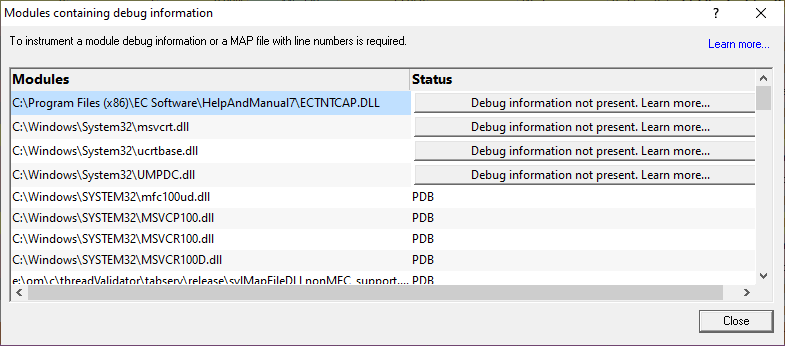 modules-containing-debug-info