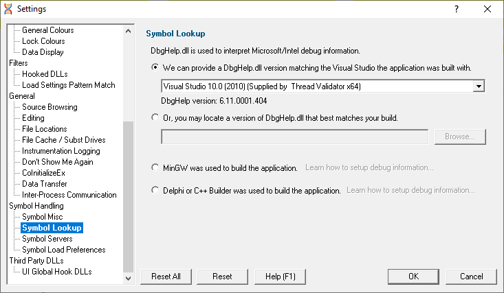 symbol-lookup-settings