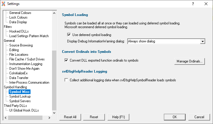 symbols-and-warnings-settings