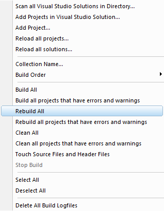 Menu-ProjectsRebuildAll