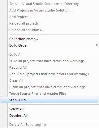 Menu-ProjectsStopBuild
