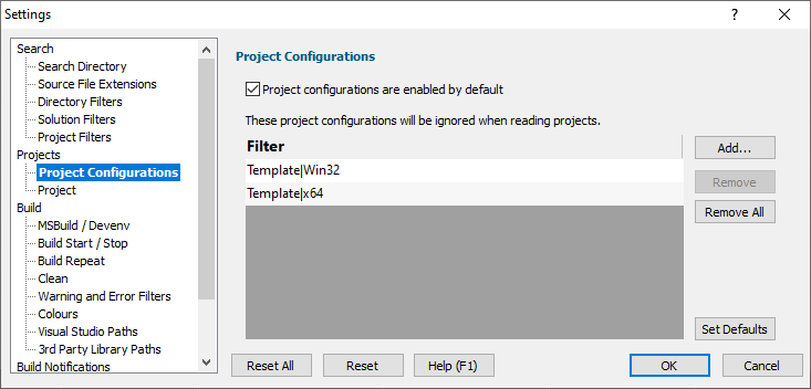 Settings-ProjectConfigurations