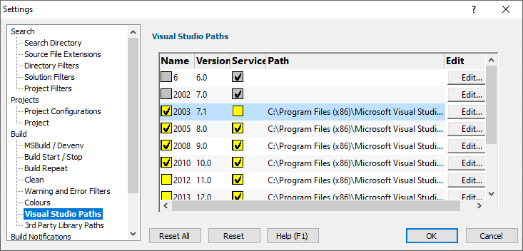 Settings-VisualStudioPaths