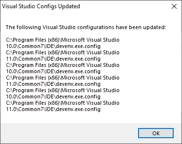 VisualStudioConfigsUpdated