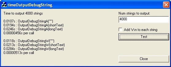 Timing OutputDebugString()