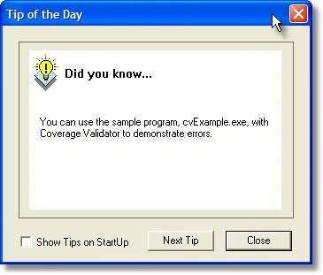 Tip of the day dialog (old)