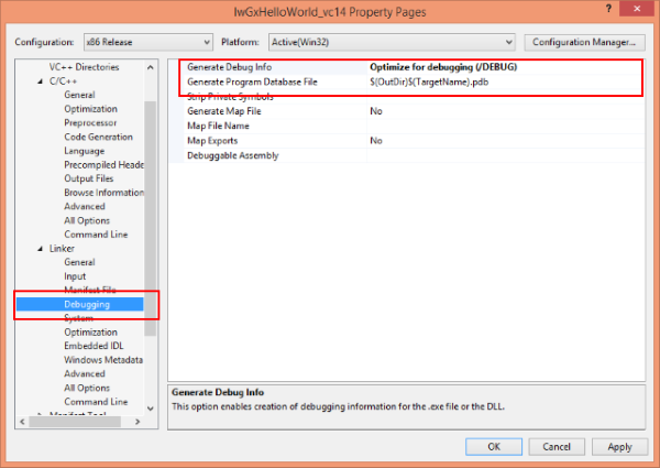Marmalade Visual Studio linker settings