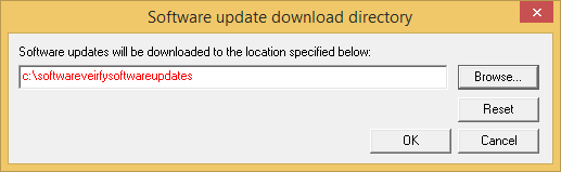 Software update directory error