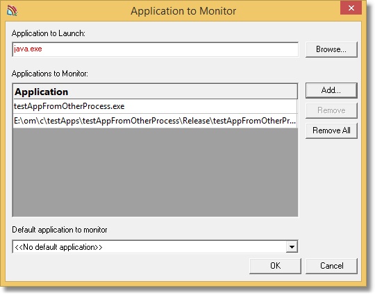 Application to monitor dialog Java