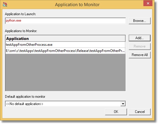 Application to monitor dialog Python