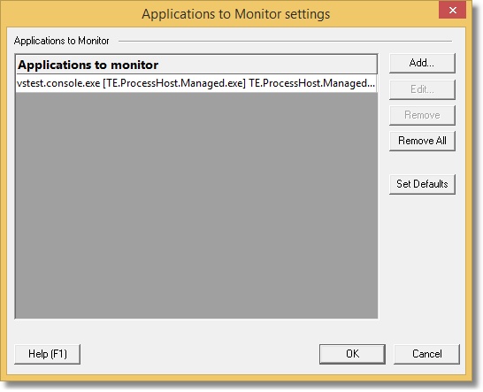 Applications To Monitor Dialog