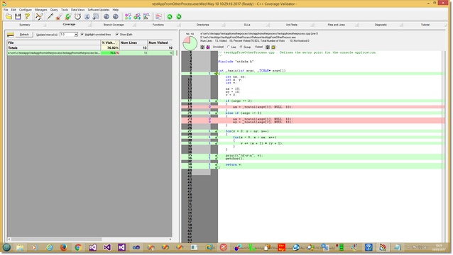 Code Coverage results Python