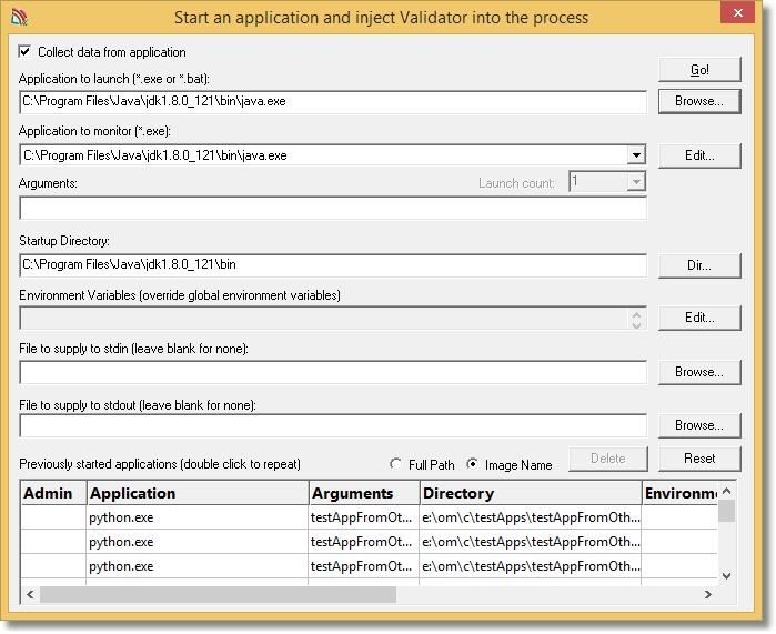 Launch dialog Java