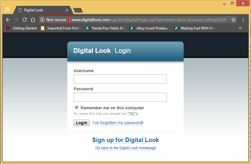 Digital Look is not secure