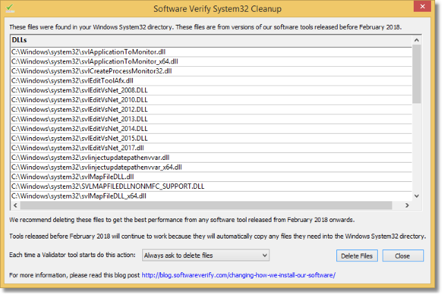 Software Verify system32 cleanup tool