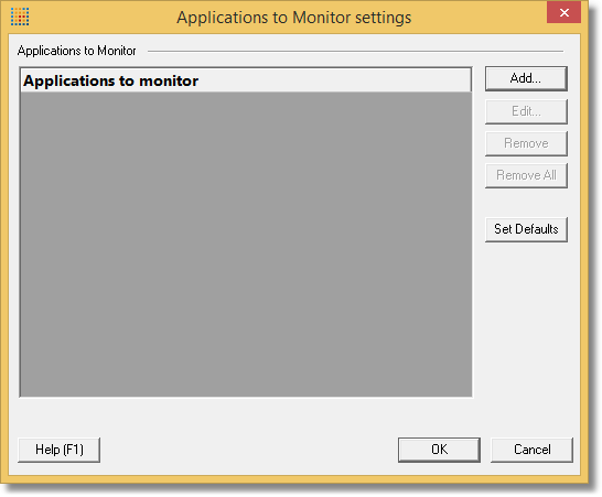 Applications to monitor