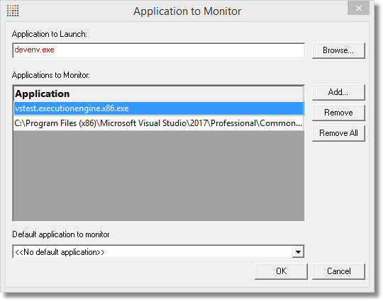 Application to monitor vstest
