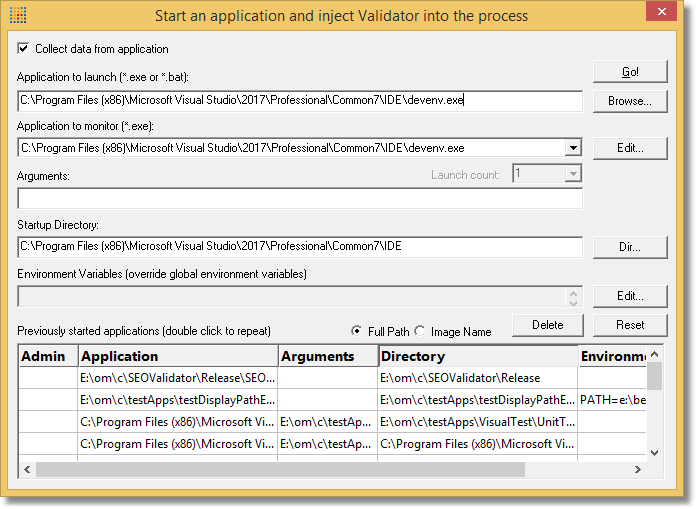 Memory Validator starting devenv