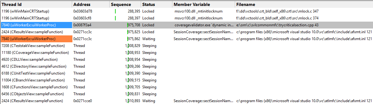 Thread Validator Lock Order thread names provided by SetThreadDescription()