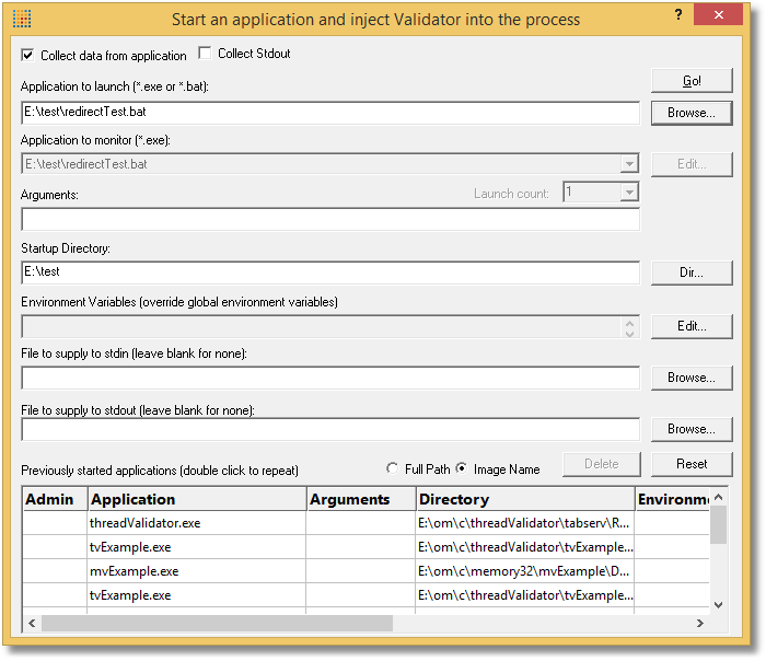 Launching a batch file